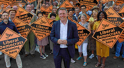 james maccleary in front of a crowd